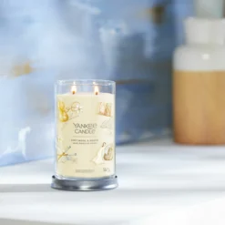 Yankee Candle Soft Wool & Amber Signature Large Tumbler Candle -Home General Store yankee candle 1721005e soft wool amber signature large tumbler candle lifestyle 1