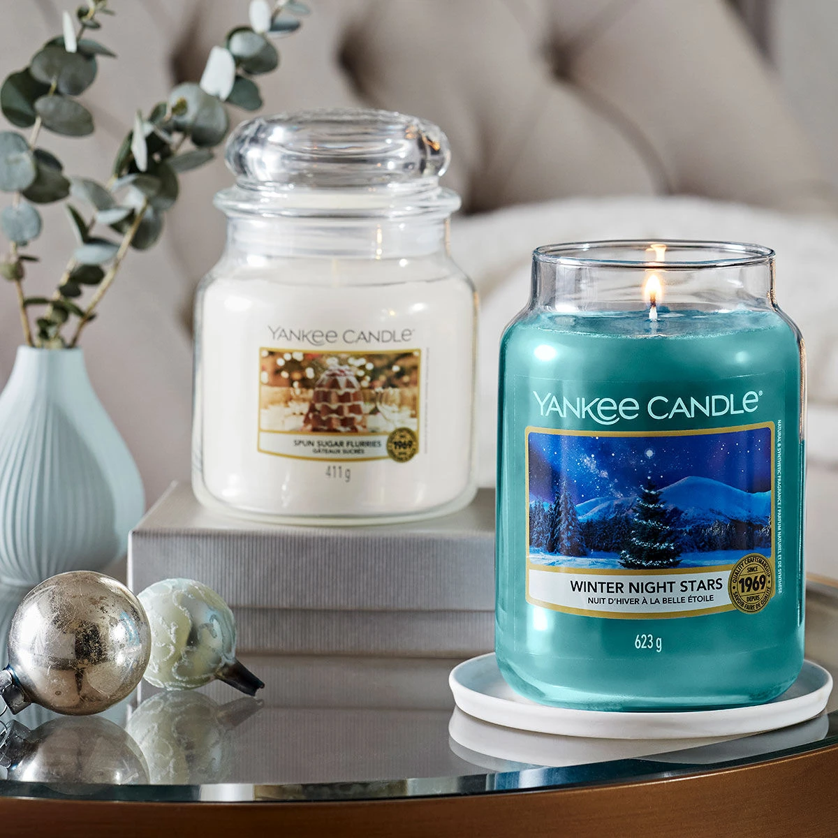 Yankee Candle Spun Sugar Flurries Medium Jar Candle 2 Yankee Candle Spun Sugar Flurries Medium Jar Candle - Image 2